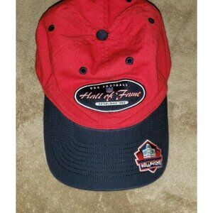 Reebok PRO FOOTBALL HALL OF FAME Canton Ohio  HAT Baseball Cap NFL RED W/BLUE